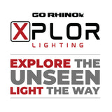 Go Rhino Xplor Bright Series Cube LED Flood Light Kit (Surface/Threaded Stud Mount) 3x3 - Blk (Pair)