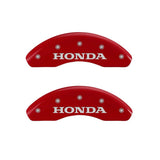MGP 4 Caliper Covers Engraved Front & Rear Honda Red finish silver ch