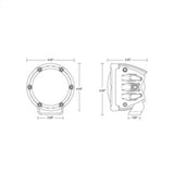 Rigid Industries 360-Series 4in Fog w/ Amber PRO Lens - White (Pair)